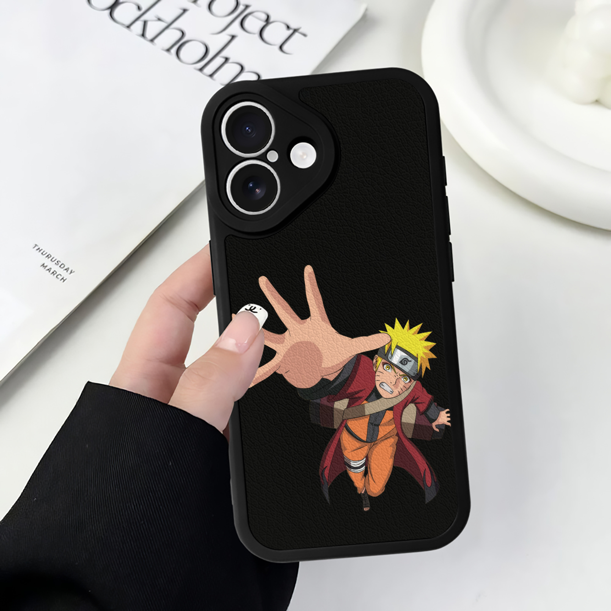 （画像用） NARUTO -ナルト- うずまき ナルト Uzumaki Naruto 【iPhone 16シリーズ対応】シリコンスマホケース（レザー調） 材質：シリコン